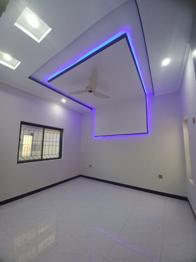 High ceiling design with staircase
